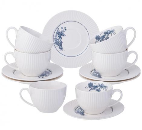 Чайный набор "ROYAL BLUE" на 6 персон, 12 предметов (270 мл)