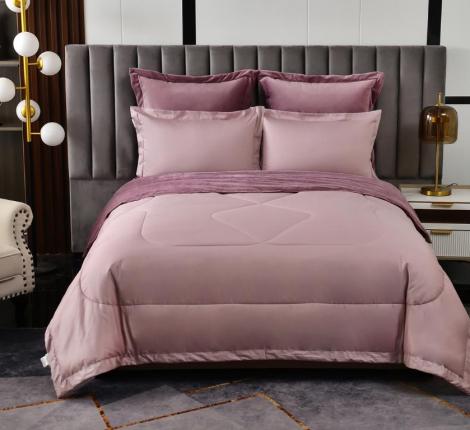 Постельное белье с одеялом "Sofi de Marko" Энрике (лиловый-м) Велюр, Семейный