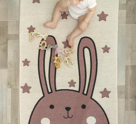 Коврик детский RUBBİT (розовый), 80х150