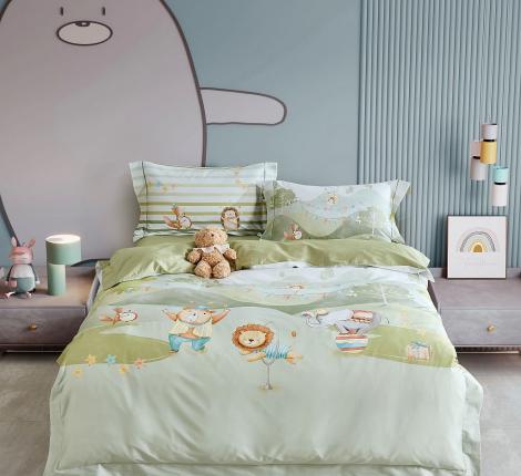 Постельное белье "Asabella" 2310-4XS Мако-Сатин, 1,5 спальный