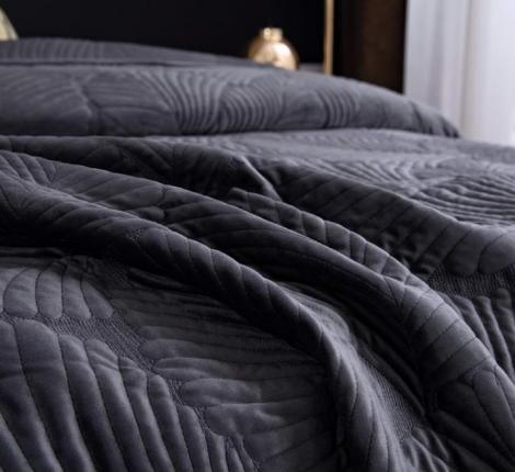 Покрывало "Sofi de Marko" Ноэль (антрацит) Велюр, 240х260