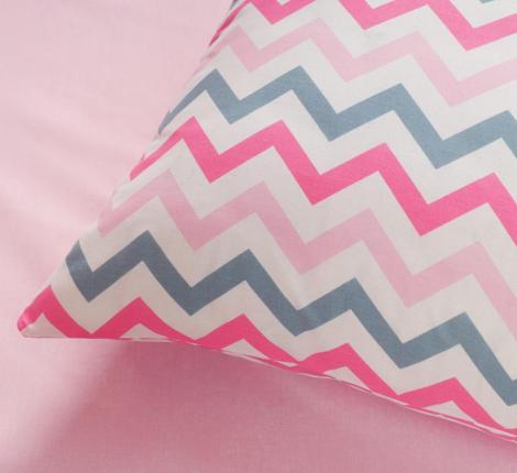 Постельное белье "Siberia" Зигзаг (розовый) Ранфорс, 1,5 спальный