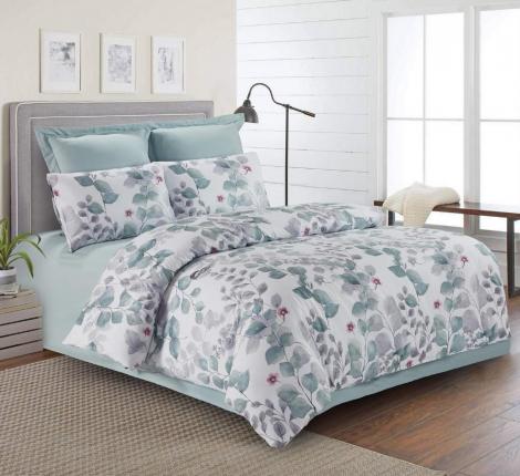 Постельное белье "Sofi de Marko" Дакота (зеленая) модерн Сатин, Евро