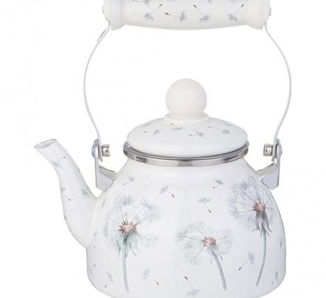 Чайник эмалированный со съёмным фильтром "DANDELION", 1,1 л