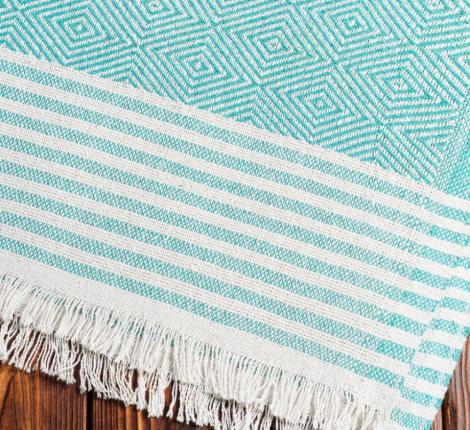 Плед "OLIVIA" (сине-зеленый) петроль, 170Х210