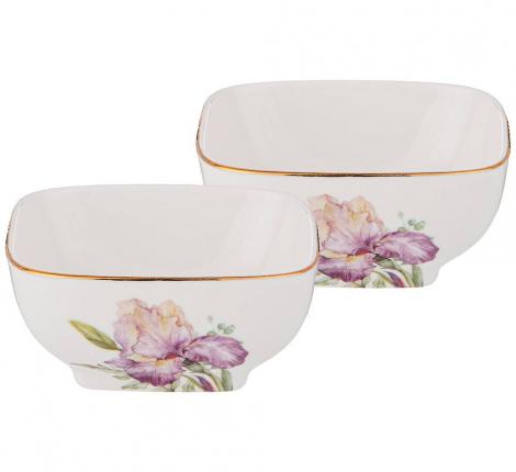 Набор квадратных салатников 2 шт. "IRISES", 100 мл