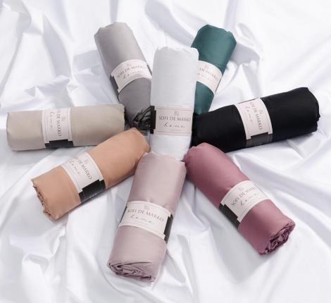 Простыня на резинке "Sofi de Marko" Мармис (терракот) Сатин, 160х200х30