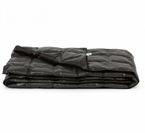 Дорожный плед пуховый с подушкой "TRAVEL PLAID&PILLOW GRASS BLACK", 140х200