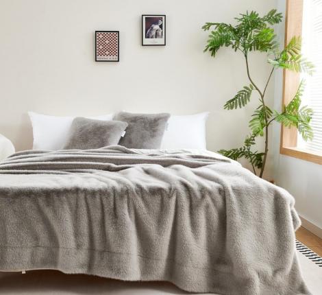 Плед "Sofi de Marko" Филиция (серый) Искусственный мех, 160х220