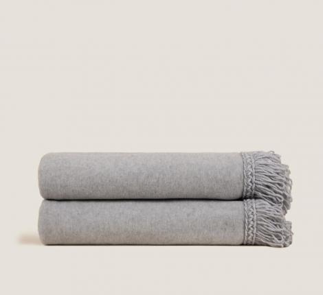 Плед Frati "SOFT BAMBOO" GRIGIO PERLA с тесьмой Matisse (серый однотонный), 160х200