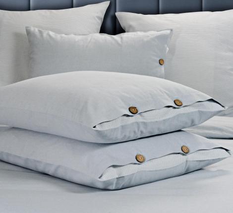 Постельное бельё Sharmes "Rustic melange" Евро, голубой