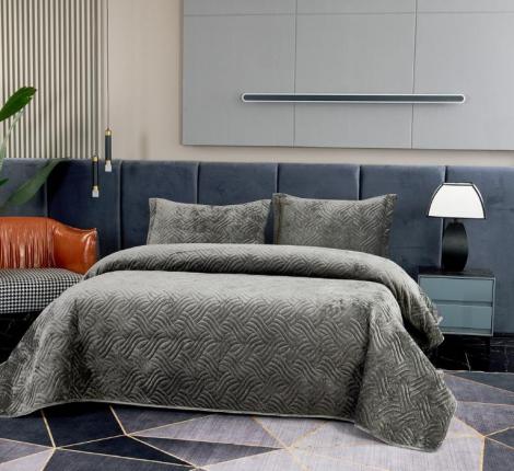 Покрывало "Sofi de Marko" Деварта (стоун) Бархат, 240x260