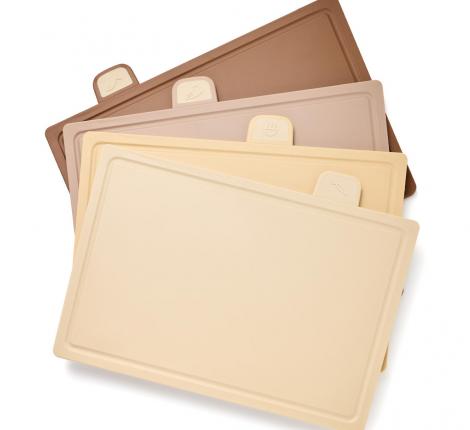 Набор из 4-х досок на подставке "AGNESS", бежевый