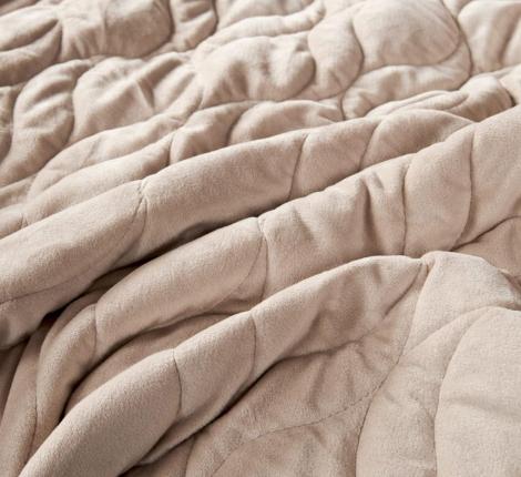 Покрывало "Sofi de Marko" Нобилис (светло-бежевый) Велюр, 240х280