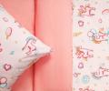 Постельное белье "Siberia" Единорог (розовый) Ранфорс, 1,5 спальный