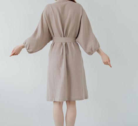 Халат Luxberry "Муслин и комфорт" тауп, S