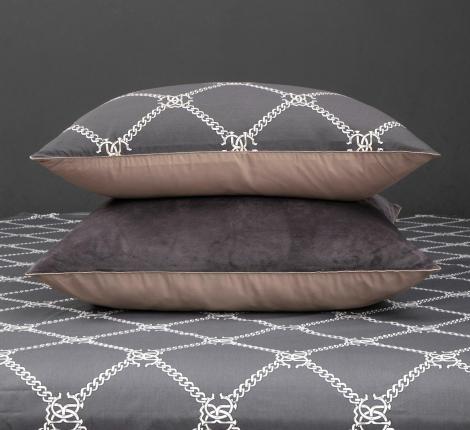 Постельное бельё с одеялом "Kazanov.A." Арни (брауни трюфель) Велюр/Egypt Cotton, 1,5 спальный