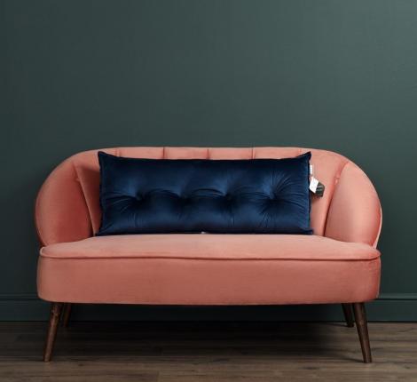 Подушка декоративная "Sofi de Marko" Вивиан (синяя) Велюр, 45х90