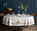 Скатерть овальная с пропиткой "ЛАВАНДОВАЯ ВЕСНА", 140х180 см