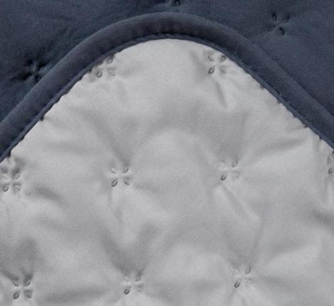 Покрывало PMO-57 синий-серый, Евро (230х250)