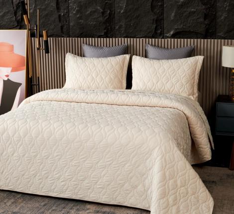 Покрывало "Sofi de Marko" Нобилис (кремовый) Велюр, 240х260