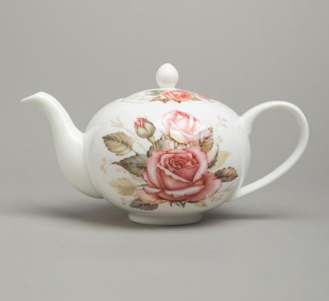 Чайный сервиз "КОРЕЙСКАЯ РОЗА" на 6 персон, 14 предметов