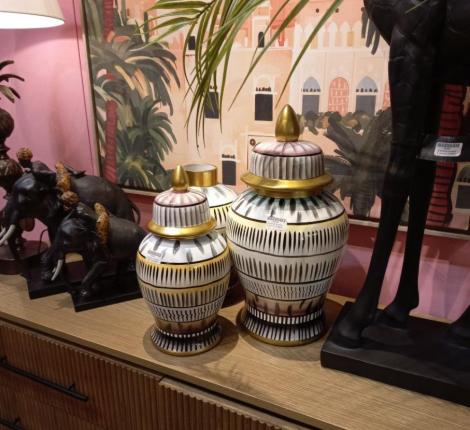 Ваза с крышкой "SOWETO" керамика, высота 37 см