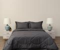 Постельное белье с одеялом "Sofi de Marko" Федерико (антрацит) Страйп Сатин, Семейный