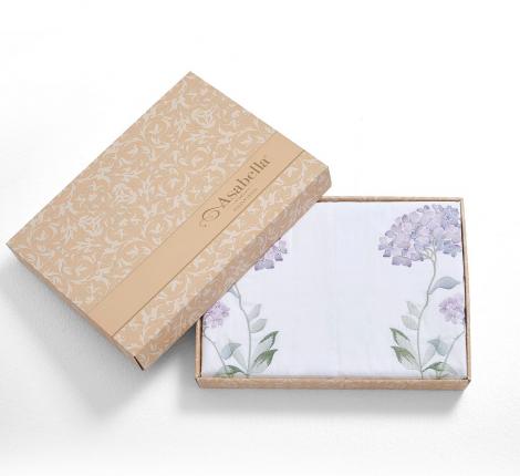 Постельное белье с вышивкой "Asabella" 2260-6 Мако-Сатин, Евро