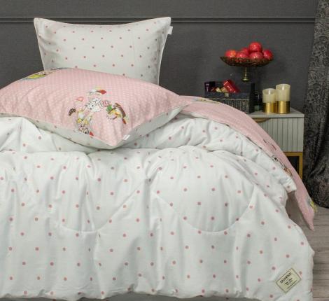 Постельное белье с одеялом "Kazanov.A." Блум (пудра жемчуг) Сатин, 1,5 спальный