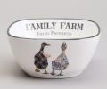 Набор салатников (4 штуки) на деревянной подставке "FAMILY FARM", 30*19*6,7 см