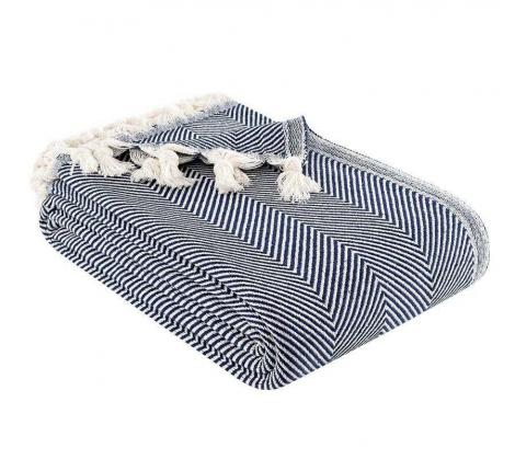 Плед "GRACE" синий, 160х230