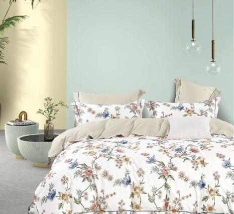 Постельное белье "Asabella" 2166-6 Сатин, Евро