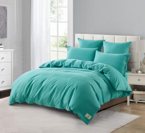 Постельное бельё "KARTEKS" VH-04 вареный жаккард на пуговицах, 2 спальный