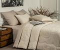 Постельное бельё с одеялом "Kazanov.A." Linen Jacquard (жемчужный лен) Жаккард, Евро