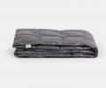 Дорожный плед пуховый "TRAVEL PLAID GRASS GRAPHITE", 140х200