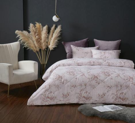 Постельное белье с одеялом "Kazanov.A." Нора (пудра жемчуг) Велюр/Egypt Cotton, 1,5 спальный