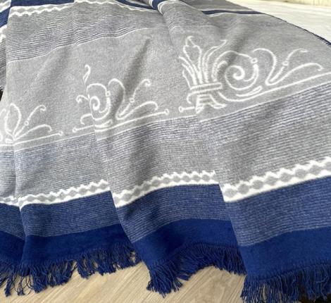 Плед хлопковый Райтекс "ОРНАМЕНТ серый", 150х200