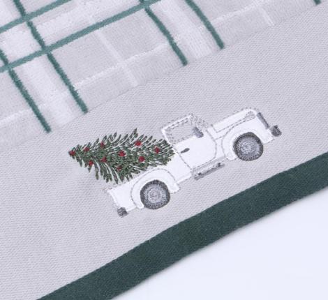 Полотенце Arya с вышивкой Рождество 40x60 Auto, Серый