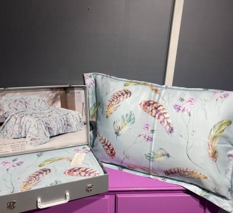 Постельное бельё "Maison D'or" ORCHID PLUME (голубой) Тенсел, Евро