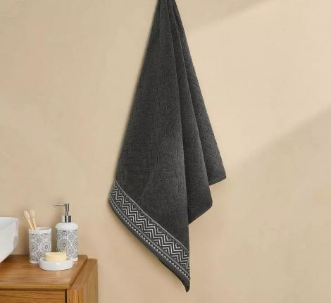 Полотенце махровое Arya 50x90 Vigor, Антрацит