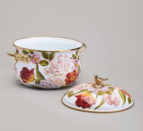 Кастрюля эмалированная с крышкой AGNESS "ФЛАНДРИЯ", 2,8 л