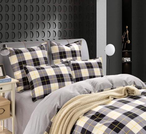 Постельное белье "Sofi de Marko" Гамлет (серый) Сатин, 2 спальный