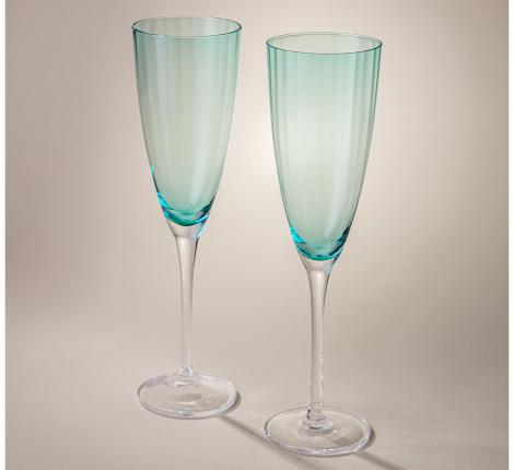 Набор бокалов для шампанского 2 штуки "MIRAGE" EMERALD, 290 мл