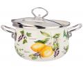Кастрюля эмалированная с крышкой "СЕКРЕТНЫЕ ИНГРЕДИЕНТЫ", 2,8 л