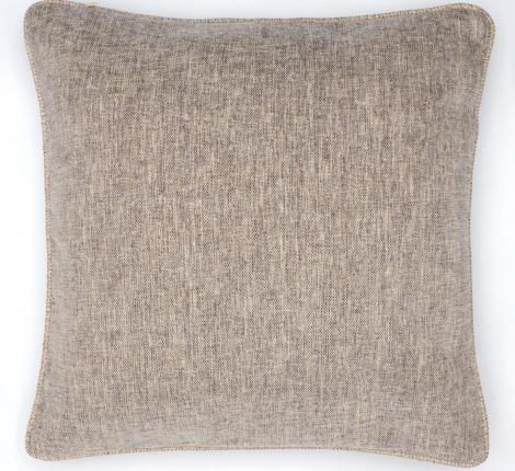 Подушка декоративная "SPLENDID" 40х40, бежево-серый (кант в елочку)