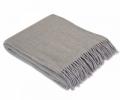 Плед шерсть мериноса Valtery (серый) 100% шерсть, 170x200