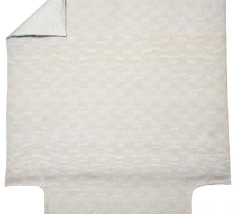 Постельное бельё "Blanc des Vosges" GRAMINES CRÈME жаккард метис, Евро