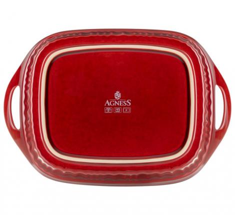 Форма для запекания с крышкой "AGNESS" REACTIVE RED, 2000 мл