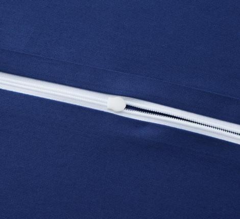 Постельное бельё "KARTEKS" сатин однотонный с кантом HK-09 (тёмно-синий), Евро